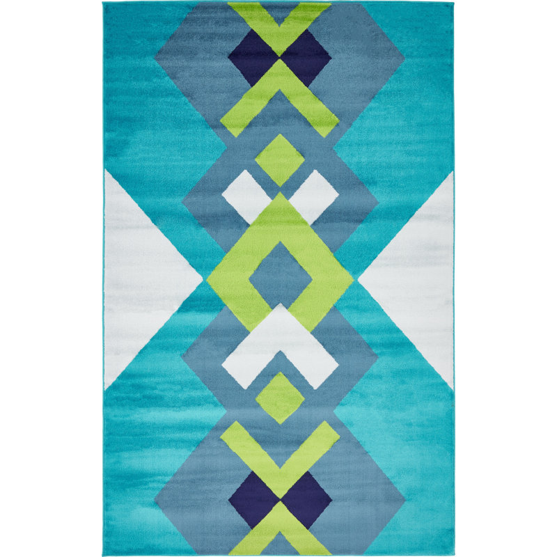 Wrought Studio Sidney Turquoise Area Rug & Reviews Wayfair.ca